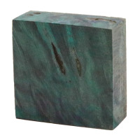 Stabilized Maple Burl ring blank electric blue – product of Canada