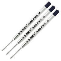 Schmidt P900 Parker-style ballpoint ink refills black - 3 pack