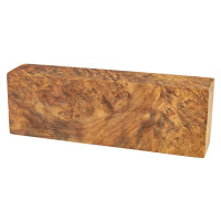 Knife block - Stabilized Amboyna Burl 1" x 2" x 5-3/4"