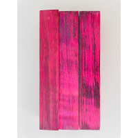 Stabilized double dyed Maple pen blanks black & extreme pink - product of Canada