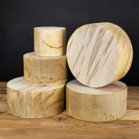 Wormy Maple bowl blanks round 5" - product of Canada