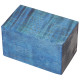 Stabilized Curly Maple bottle stopper blank electric blue 1-1/2 x 1-1/2 x 2-1/2 - product of Canada