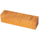 Stabilized curly maple project block 1-1/2 square x 6 orange - product of Canada
