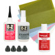 CA glue finishing starter kit with Zona paper