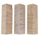 3-pack Stabilized Curly Maple pen blank shorts mauve - product of Canada