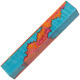 One of a Kind 121: Fusion hybrid pen blanks Stabilized curly maple teal with pink & orange - limited run