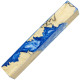 One of a Kind 132: Fusion hybrid pen blanks stabilized Spalted Tamarind blue & satin white - limited run