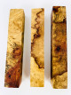 One of a Kind AMB 001: Lot of 3 Amboyna Burl pen blanks