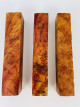 One of a Kind AMB 002: Lot of 3 Amboyna Burl pen blanks