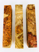 One of a Kind AMB 003: Lot of 3 Amboyna Burl pen blanks