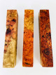 One of a Kind AMB 005: Lot of 3 Amboyna Burl pen blanks
