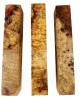 One of a Kind AMB 22: Lot of 3 Amboyna Burl pen blanks