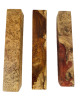 One of a Kind AMB 014: Lot of 3 Amboyna Burl pen blanks