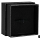 Black cardboard ring gift box – velvet-lined interior