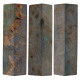 3-pack Stabilized maple burl pen blank shorts electric blue - product of Canada