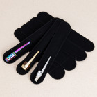 Twenty-pack black suede textured pen sleeves