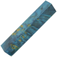 Stabilized box elder burl pen blanks electric blue - product of Canada