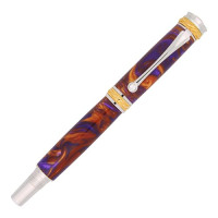 Majestic Junior rollerball pen kit 22kt gold & chrome
