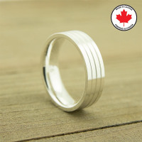 Lifestyle solid sterling silver ring core - 6 mm width