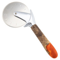 Heirloom pizza cutter chrome with stainless steel blade