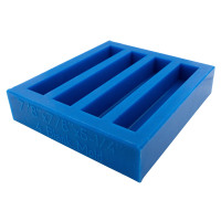 Silicone casting mold for FOUR blanks 7/8 x 7/8 x 5-1/4 