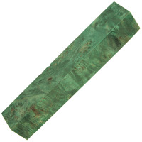 Stabilized maple burl pen blanks teal - product of Canada