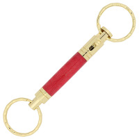 Detachable bolt action key ring gold