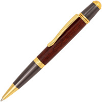 Aurora pen kit with finial twist - gold & gun metal