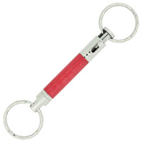 Detachable bolt action key ring chrome