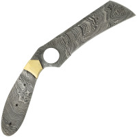 Persian pattern weld steel knife blade Rattlesnake