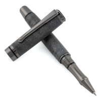 Cyclone rollerball pen kit by Beaufort gun metal & black chrome