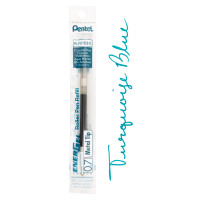 Pentel EnerGel liquid gel rollerball pen ink refill turquoise - one pack