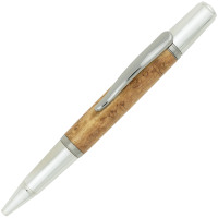 Sirocco ballpoint pen kit by Beaufort rhodium & black titanium