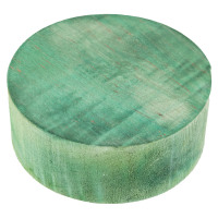 Curly Maple stabilized bowl blanks round green 2" [5-inch diameter] - product of Canada