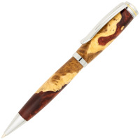 Marquis twist ballpoint pen kit by Dayacom chrome & gold