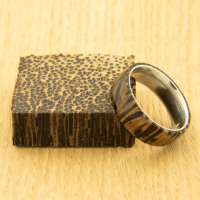 Stabilized Black Palm ring blank
