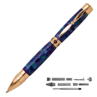 Propeller ballpoint pen kit by PSI - golden