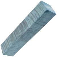 Stabilized Curly Maple pen blanks electric blue exceptional 1" - product of Canada