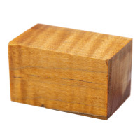 Stabilized Curly Maple bottle stopper blank orange 1-1/2 x 1-1/2 x 2-1/2 - product of Canada