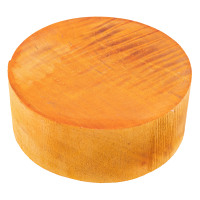 Curly Maple stabilized bowl blanks round orange 2" [5-inch diameter] - product of Canada