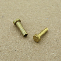 Brass cutlery rivets 3/16" head 3/8" long - 25 pack 