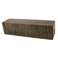 Stabilized curly maple project block 1-1/2 square x 6 black - product of Canada