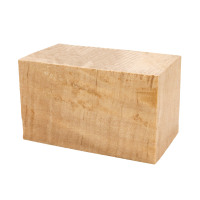 Stabilized Curly Maple bottle stopper blank natural 1-1/2 x 1-1/2 x 2-1/2 - product of Canada