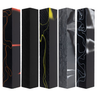 5-piece acrylic pen blank sampler bundle - black
