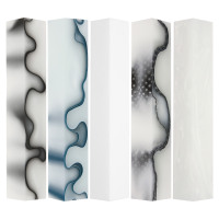 5-piece acrylic pen blank sampler bundle - white