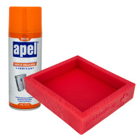 Silicone block casting mold & mold release spray bundle