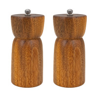Set of 2 Chef's 5-inch ceramic salt or pepper mill grinder kits