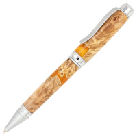 Cigar pen kit two-tone chrome