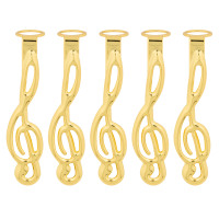 Slimline pen clips gold music - 5 pack