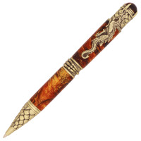 Dragon twist ballpoint pen kit antique brass 